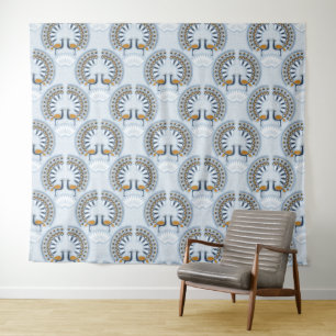 Tenture Peacock Art déco rétro