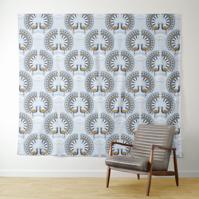 Tenture Peacock Art déco rétro (En situation (horizontale))