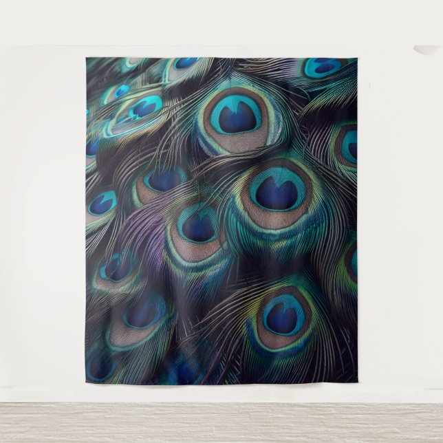 Tenture Peacock motif de plumes Closeuse (Devant)