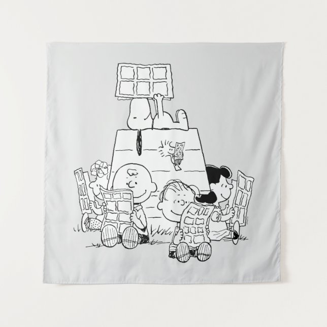 Tenture Peanuts Gang Lecture Comics (Devant)