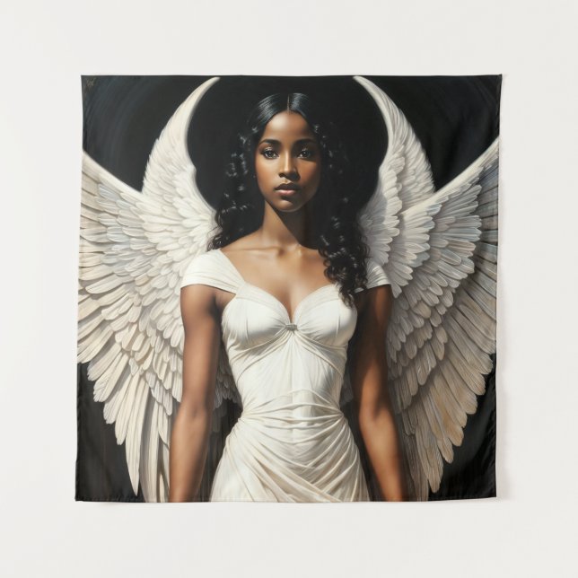 Tenture Peau foncée Noir fille Angel Angelcore (Devant)