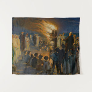 Tenture Peder Severin Kroyer - Bonfire de la veille du mil