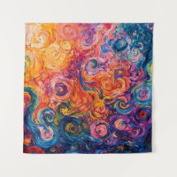 Peinture à l'huile de tourbillons psychédélique