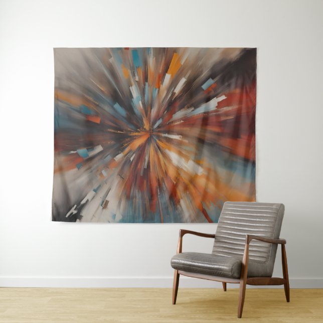 Tenture peinture Abstraite (En situation (horizontale))