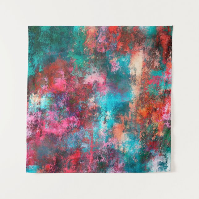 Tenture Peinture Abstraite. Brosses, taches de peinture. M (Devant)