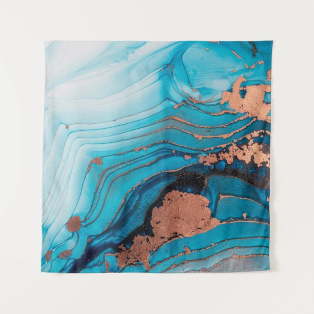 Tenture Peinture abstraite de luxe en encre d'alcool  (Devant)