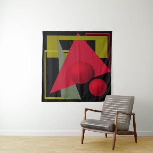 Tenture Peinture Abstraite, formes géométriques