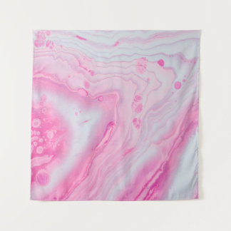 Tenture Peinture abstraite rose et blanche