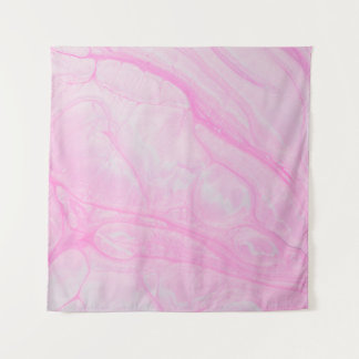 Tenture Peinture abstraite rose et blanche