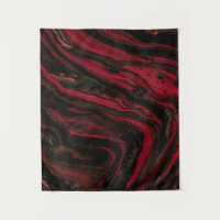 Peinture abstraite rouge et noire