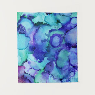 Tenture Peinture abstraite violette et blanche