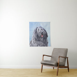 Tenture Peinture Bergamasco Sheepdog - Chien original mign