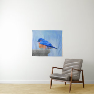 Tenture Peinture Bluebird - Art original pour oiseaux