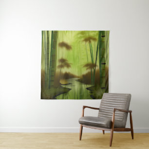 Tenture Peinture chinoise traditionnelle de la forêt de ba