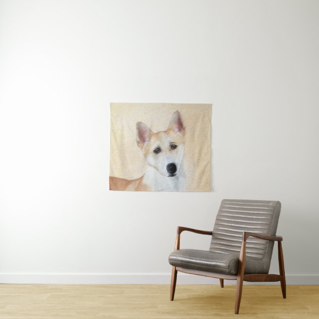 Tenture Peinture de chien de Canaan - jolie art original d (En situation (horizontale))
