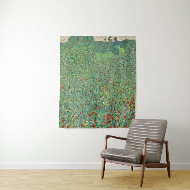 Tenture Peinture de Gustav Klimt, Mohnfeld (En situation)