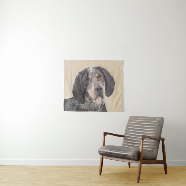 Tenture Peinture de linge bluetick - mignon chien original (En situation (horizontale))
