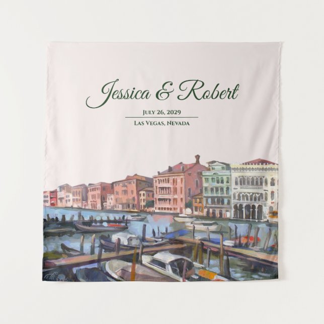 Tenture Peinture du Grand Canal, Venise, Italie Mariage (Devant)