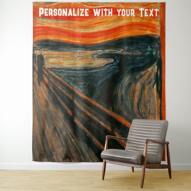 Tenture Peinture effrayante Halloween Art drôle Selfie fon (En situation)