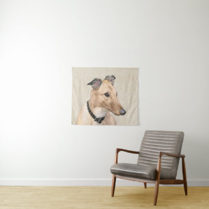 Tenture Peinture Greyhound - Cute Original Chien Art