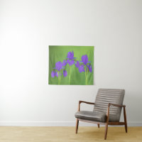 Peinture Iris Violet - Art Fleur Originale