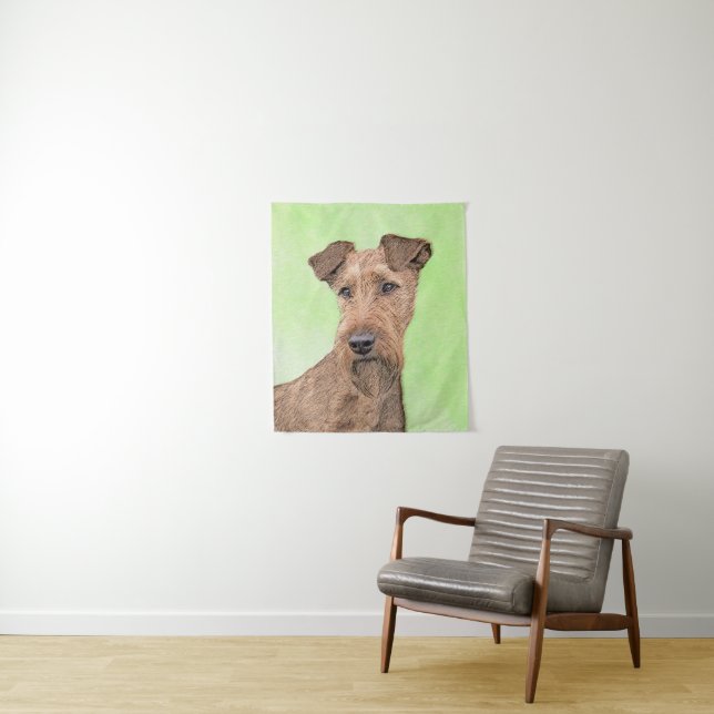 Tenture Peinture Irlandaise Terrier - Cute Original Chien  (En situation)