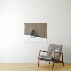 Tenture Peinture Junco foncée - Art original pour oiseaux