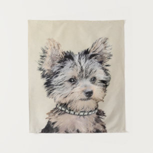 Tenture Peinture originale de chiot Yorkshire Terrier