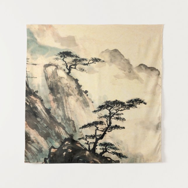 Tenture peinture paysage chinois.chinois, peinture, japona (Devant)