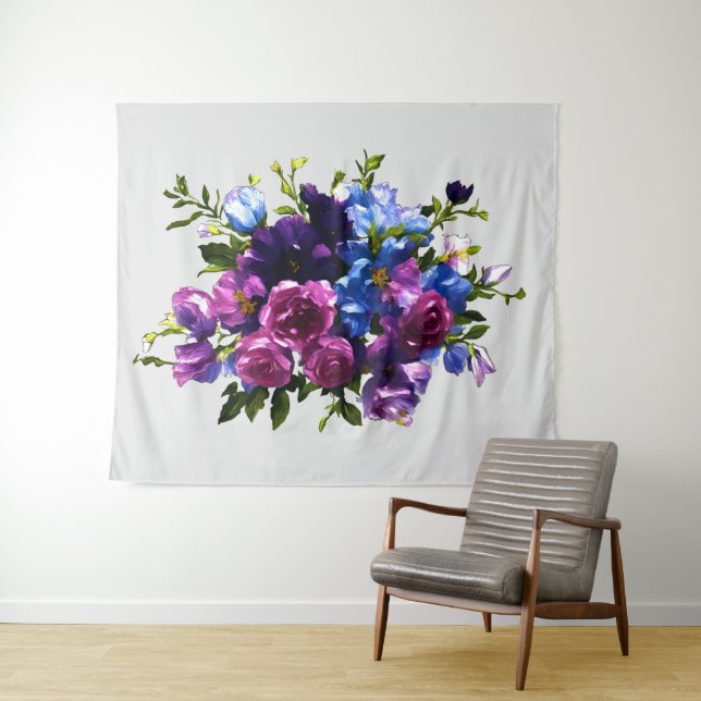 Tenture Peinture Spray Floral N'importe quel Arrière - pla (En situation (horizontale))