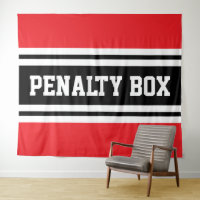 PENALTY BOX Sportif Rouge Noir RayuresBlanches