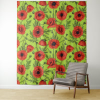 Pépites, rouge et vert sur le vert citron