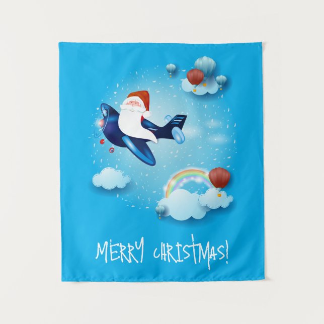 Tenture Père Noël arrive (Devant)