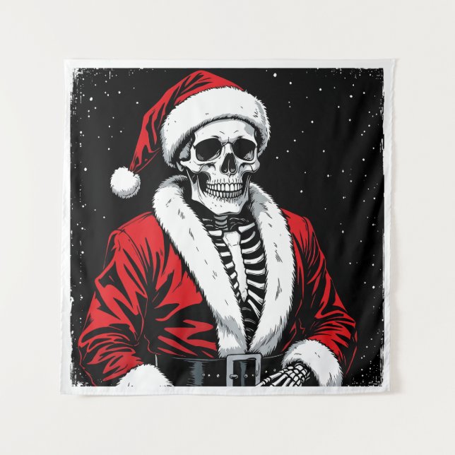 Tenture Père Noël squelette (Devant)