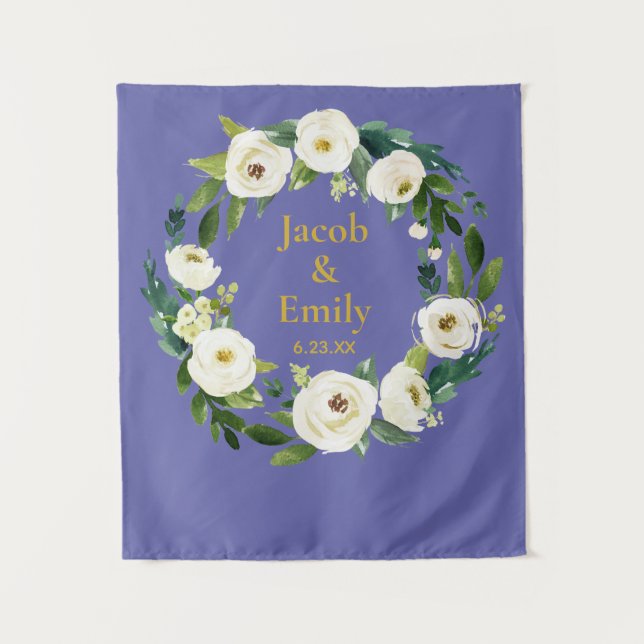 Tenture Peri Gold Custom Wedding Photo Booth Backdrop Prop (Devant)