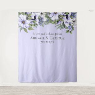 Tenture Périwinkle Florals Lilac Photo fond Mariage