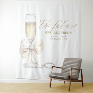 Tenture Perles & Prosecco Mrs Photographie Prop Fond