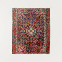 Perse Tabriz Noir Radial Géométrique 