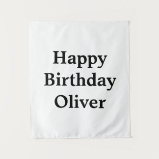 Tenture Personalized Birthday Banner Custom Name Flag Wall