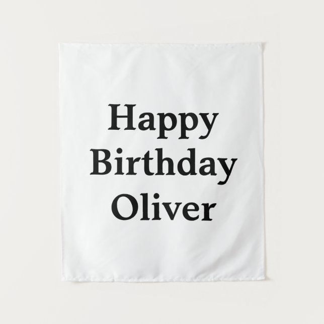 Tenture Personalized Birthday Banner Custom Name Flag Wall (Devant)