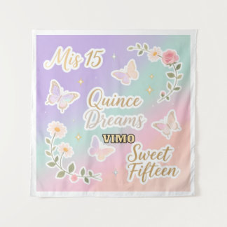 Tenture Personalized Quinceañera Photo Backdrop