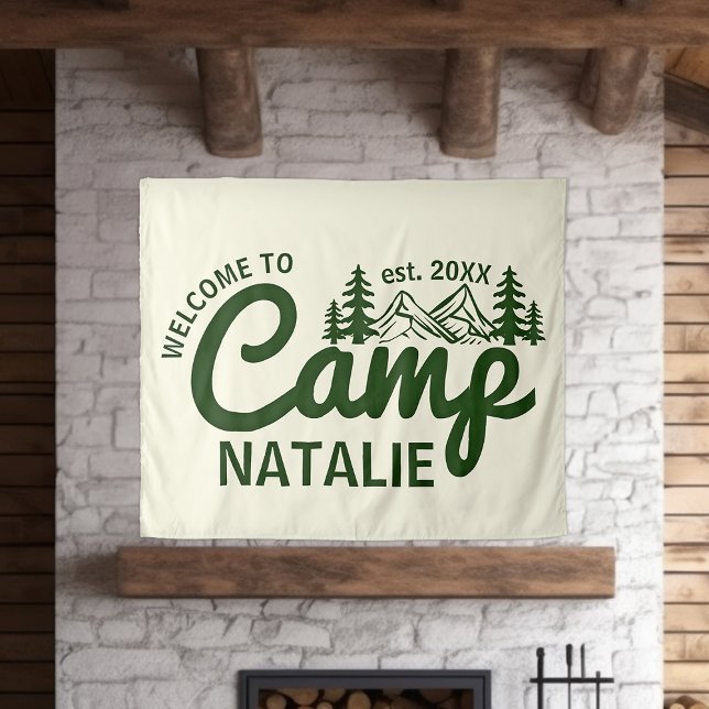Tenture Personnalisé Camp Bach Bachelorette Party Custom (Créateur téléchargé)