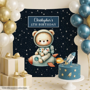 Tenture Personnalisé Teddy Astronaut garçon Anniversaire C