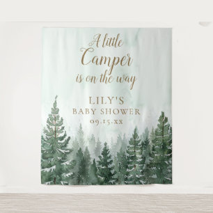 Tenture Petit Camper Pine Forest Baby shower Photo Prop