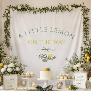 Tenture Petit Citron en Route Sauge Baby Shower