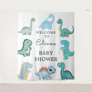 Tenture Petit dinosaure Baby Shower mignon