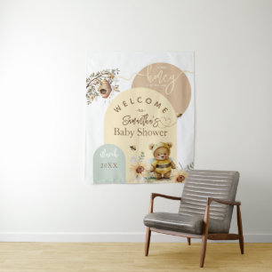 Tenture Petit miel Bee Bear Baby shower accueil