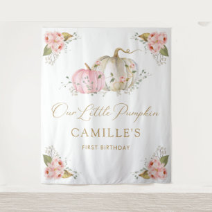 Tenture Petite Citrouille Fille Anniversaire