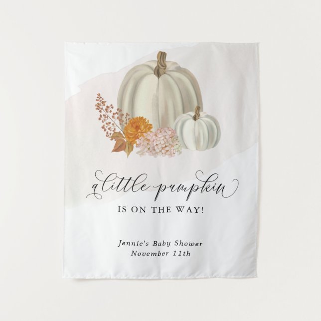 Tenture Petite citrouille sur le chemin Baby Shower Person (Devant)