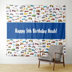 Tenture Petite voiture Motif véhicule enfant fête d'annive